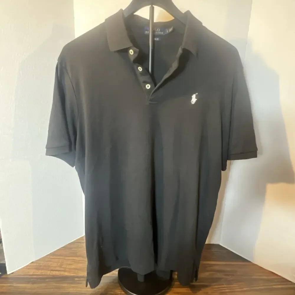 Polo Ralph Lauren Classic Fit Polo Shirt Black L Short Sleeve Pony Logo